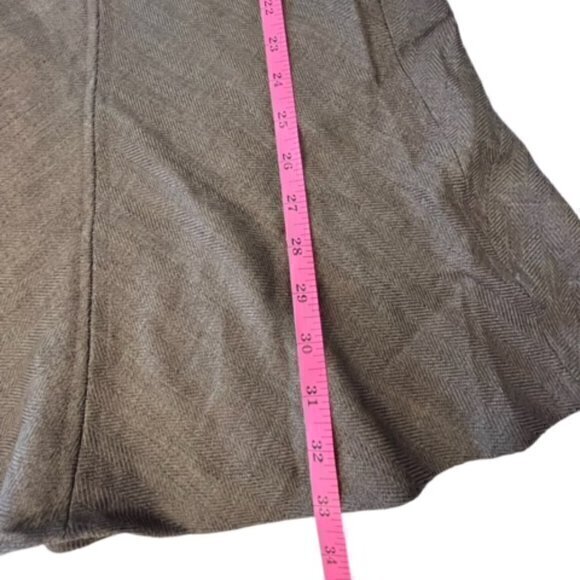 NWT Worthington Women's Maxi Skirt Brown Size 18 A-Line Lined High Waist Ruffled - Picture 6 of 11